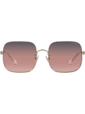 Coach oversized-frame sunglasses - Gold