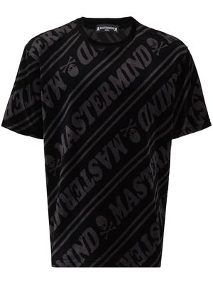 Mastermind Japan logo-print velour T-shirt - Grey