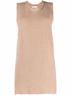 Nanushka oversized ribbed-knit vest - Neutrals