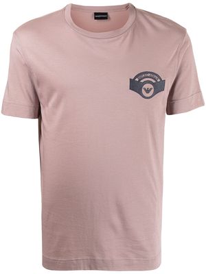 Emporio Armani logo-print cotton T-Shirt - Pink