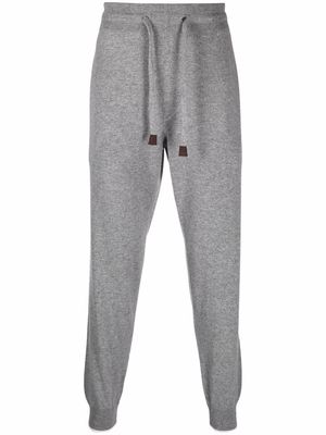 Fedeli drawstring-waist cashmere joggers - Grey