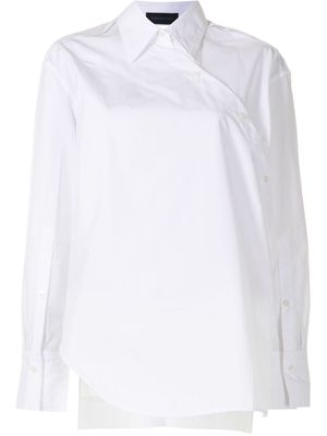 Eudon Choi asymmetric wraparound shirt - White