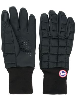 Canada Goose branded padded gloves - Black