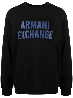 Armani Exchange logo-print sweatshirt - Black