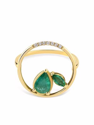 Gfg Jewellery 18kt yellow gold Project 2020 emerald and diamond ring
