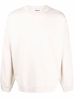 AMBUSH logo-print sleeve sweatshirt - Neutrals