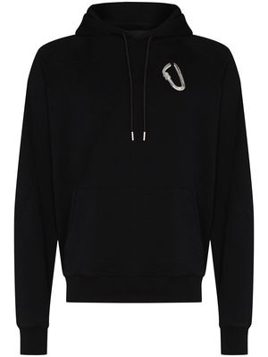 HELIOT EMIL Carabiner cotton hoodie - Black