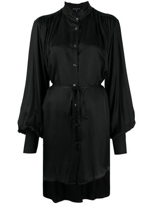 Ann Demeulemeester tie-fastening long-sleeve shirt - Black