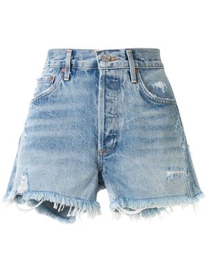 AGOLDE Swap Meet distressed shorts - Blue
