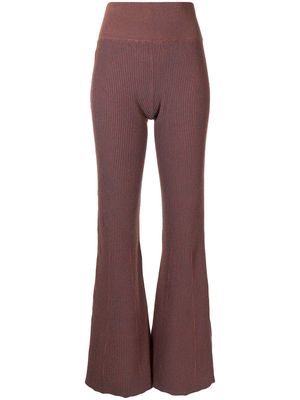 Muller Of Yoshiokubo Rustle flare trousers - Red