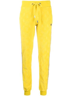 Philipp Plein monogram logo track trousers - Yellow
