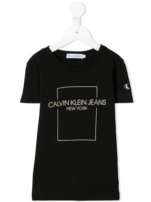 Calvin Klein Kids logo-print T-shirt - Black