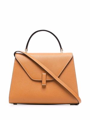 Valextra foldover leather tote bag - Brown