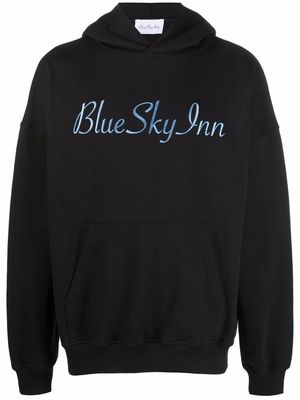 BLUE SKY INN logo-print pullover hoodie - Black