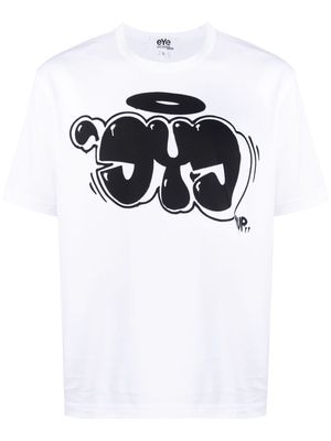 Junya Watanabe MAN graffiti-print T-shirt - White