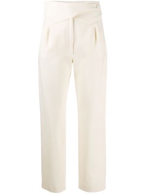 Blazé Milano pointed waistband straight-leg trousers - White