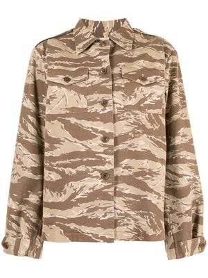 Nili Lotan camouflage print shirt - Brown