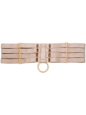 Bordelle Allegra strap garters - Neutrals