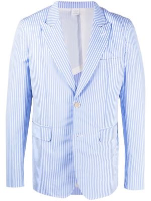 Comme Des Garçons Shirt peak lapel pinstripe blazer - Blue