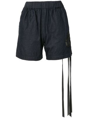 Nº21 bow-detail denim shorts - Blue