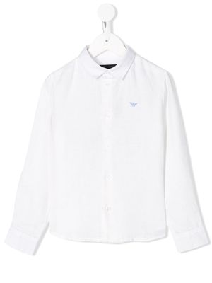 Emporio Armani Kids poplin shirt - White