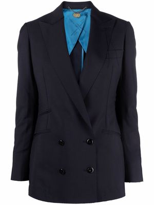 Maurizio Miri double-breasted wool-blend blazer - Blue