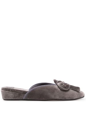 Olivia Morris At Home Daphne bow slippers - Brown