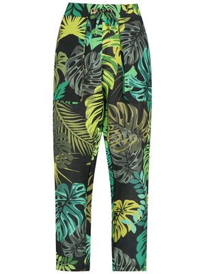 Amir Slama tropical print straight trousers - Green