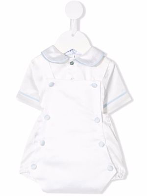 Siola peter pan-collar buttoned playsuit - White