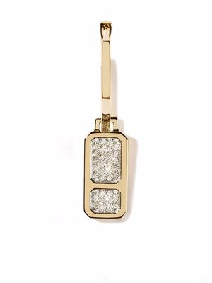 AS29 18kt yellow gold DNA mini full diamond earring