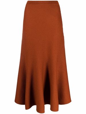 Gabriela Hearst high-waisted knitted maxi skirt - Orange