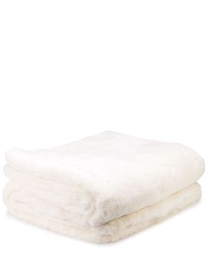 Apparis Brady faux-fur blanket - White