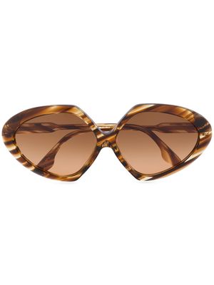 Victoria Beckham Eyewear angular-frame sunglasses - Brown