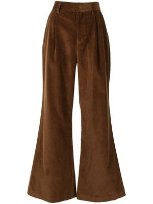 Kolor corduroy flared trousers - Brown