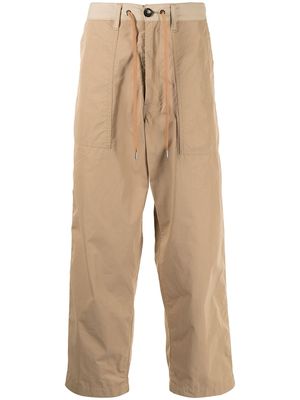 Fumito Ganryu drawstring-waist trousers - Brown