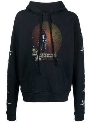 Greg Lauren Los Angeles print hoodie - Black