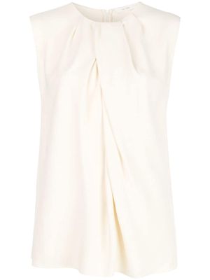 The Row sleeveless flared blouse - White