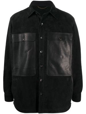 Ajmone button shirt jacket - Black