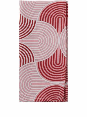 La DoubleJ graphic-print set of 2 napkins - Red