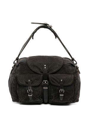 Balenciaga Pre-Owned 2004 cargo pockets flap shoulder bag - Black