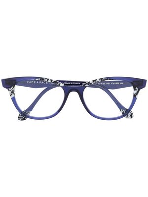 Face À Face cat-eye frame glasses - Blue