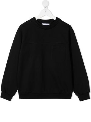 DONDUP KIDS metallic logo print sweatshirt - Black