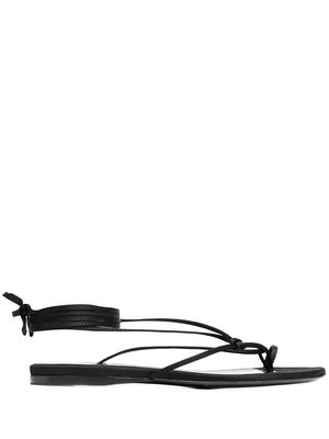 The Attico wraparound style sandals - Black