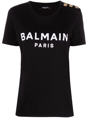 Balmain logo-print T-shirt - Black
