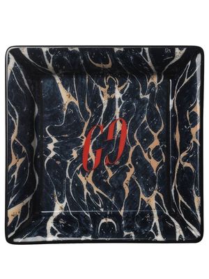 Gucci marble-print logo tray - Black