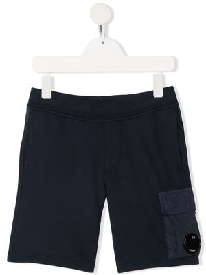 C.P. Company Kids side flap-pocket cotton trousers - Blue