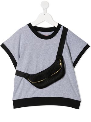 WAUW CAPOW by BANGBANG Ray pouch detail T-shirt - Grey