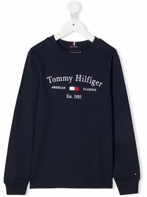 Tommy Hilfiger Junior logo lettering sweatshirt - Blue