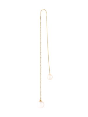 Delfina Delettrez 18kt gold Fishing For Compliments pearl earring - Metallic