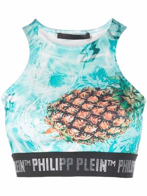 Philipp Plein Pineapple Skies jogging top - Blue